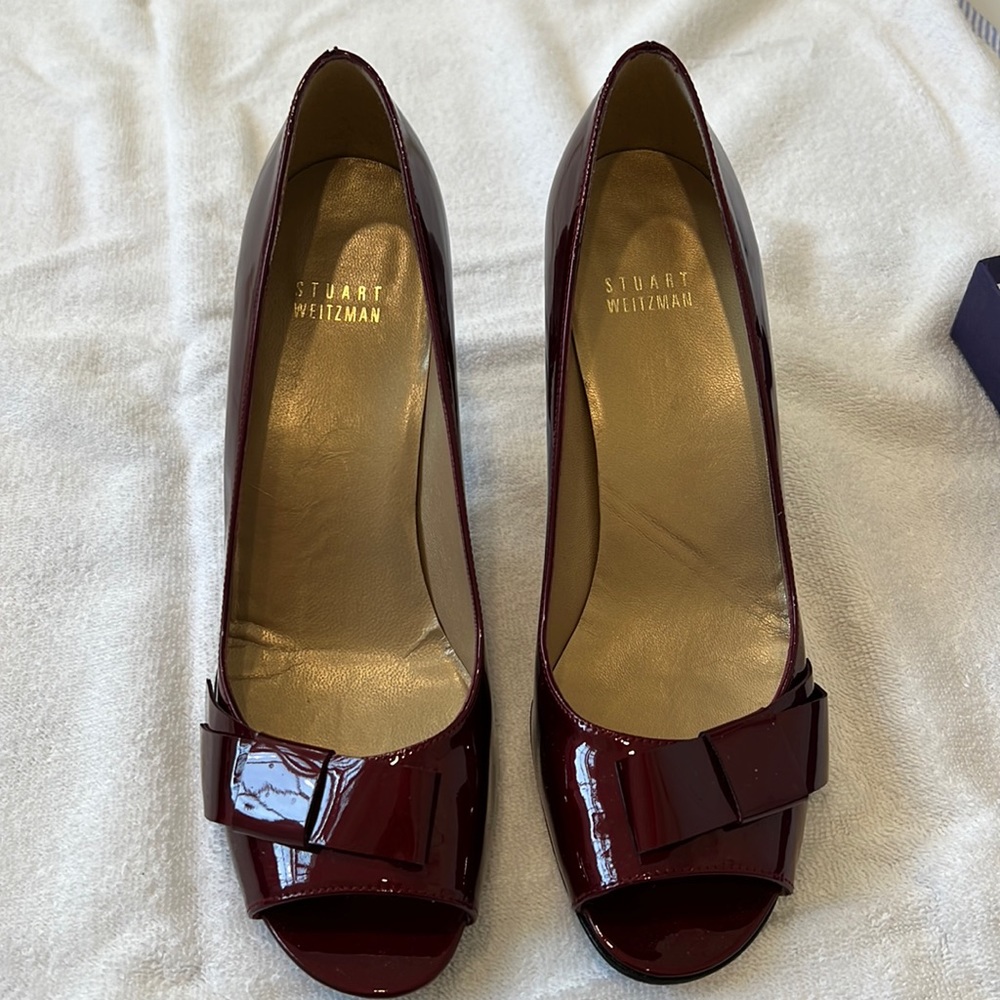 Red Stuart Weitzman heels "Bowgirl"